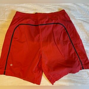 lululemon men’s lined 9” Pace Breaker in red XL